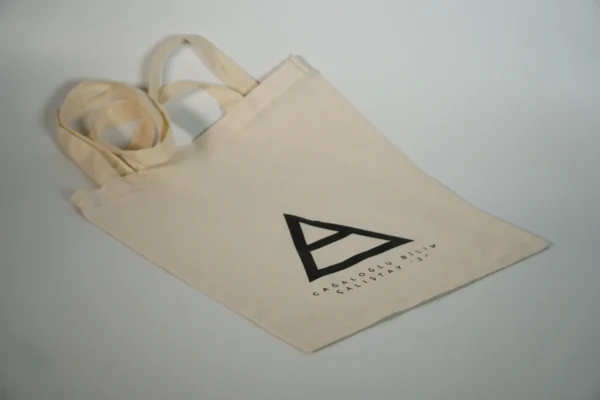 Natural cotton tote bag with custom printed logo – Textile Promos