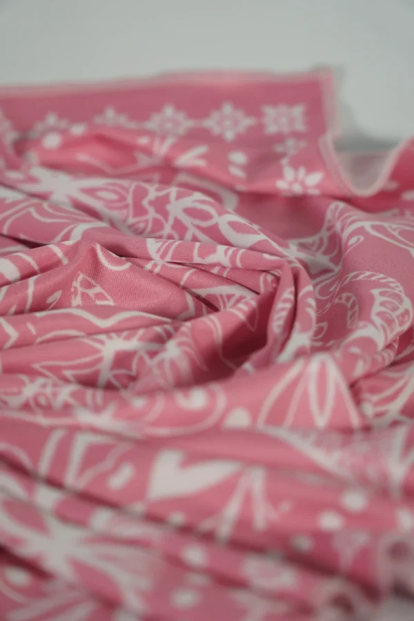 Close-up detail of custom printed promotional bandana – Textile Promos