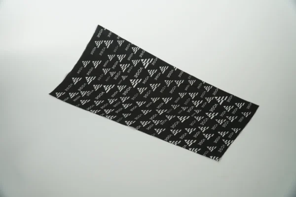 Black promotional buff with grid layout branded logos – Textile Promos