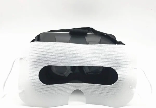 Disposable hygiene mask attached to virtual reality headset for shared use