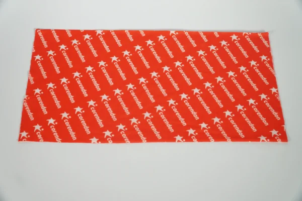 Red promotional buff with custom logo print – Textile Promos